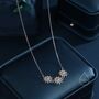 Daisy Flower Trio Pendant Necklace, thumbnail 4 of 11