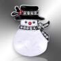Rhinestone Snowman Christmas Enamel Brooch, thumbnail 3 of 7