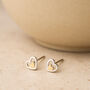 Sterling Silver Double Heart Stud Earrings, thumbnail 4 of 8