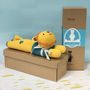 Personalised Hand Knitted Leo Bed Teddy, thumbnail 3 of 10
