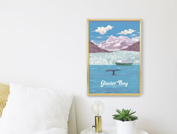 Glacier Bay National Park USA Travel Poster Art Print, 2 of 8