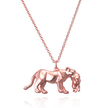 Personalised Lioness Mother And Baby Necklace, 8 of 12
