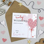 Heart Balloon Ruby Wedding Anniversary Card, thumbnail 1 of 4