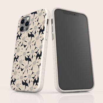 White Flowers, Biodegradable Phone Case, 3 of 8
