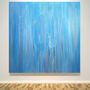 Out Of The Blue, A Blue Abstract Deer Painting, thumbnail 1 of 8
