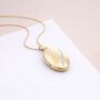 Personalised Large Solid 9ct Yellow Gold Diamond Oval Locket With Photos, thumbnail 3 of 10
