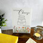 Floral Personalised Cheese Cake Sign Opaque Weddings Parties, thumbnail 2 of 9