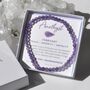 Birthstone Crystal Bracelet Gift February Amethyst, thumbnail 1 of 5