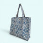 Seashell Blue And White Quilted Cotton Tote Bag, thumbnail 5 of 5
