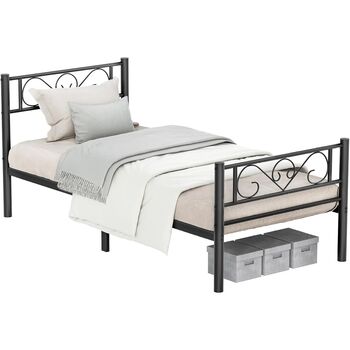 Metal Single Bed Frame For Small Spaces Easy Assembly, 9 of 9