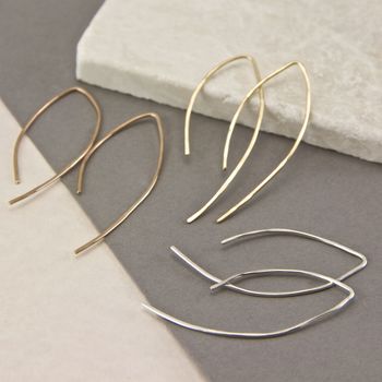 Contemporary Leaf Hoop Earrings, 5 of 10