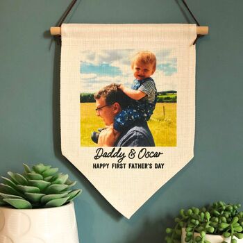 Father's Day Personalised Photo Hanging Banner Flag, 3 of 8
