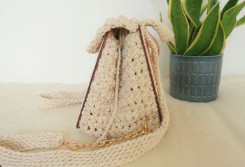 Handmade Crochet Backpack, Christmas Gift For Her, 5 of 8