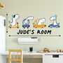 Personalised Set Of Four Dinosaur Cars Wall Sticker, thumbnail 3 of 3