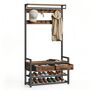 Hall Tree With Bench, Coat Rack And Shoe Storage, thumbnail 7 of 7