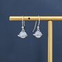 Little Simulated Moonstone Planet Drop Hook Earrings, thumbnail 2 of 10