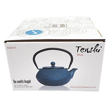 Blue Tenshi Cast Iron Teapot 600ml, 6 of 7