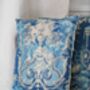 Blue And Grey Vintage Toile Scatter Cushion, thumbnail 6 of 7