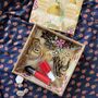 Jewellery Trinket Box, Lacquer Coated, Indian Print, thumbnail 2 of 11