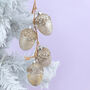 G Decor String Of Glass Acorn Christmas Tree Ornaments, thumbnail 2 of 4