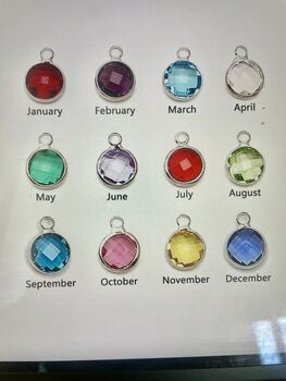 Personalised Birthstone Charm Bracelet, 6 of 8