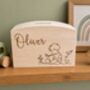 Classical Personalised Wooden Money Box For Boys, thumbnail 2 of 5