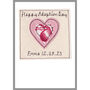 Personalised Heart New Baby Or Christening Card For Girl, thumbnail 3 of 12