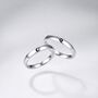 Sterling Silver Couple Moon And Sun Promise Ring Set, thumbnail 1 of 4