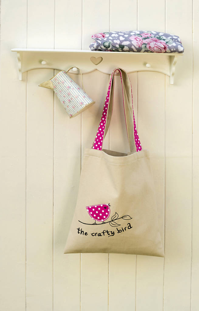 'the crafty bird' tote bag sewing kit by clara kids