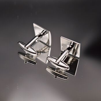 Silver Chess Cufflinks Vintage Chessboard, 4 of 5