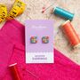Quilt Block Wooden Earrings, thumbnail 1 of 3