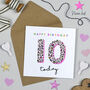 Leopard Love 10th Birthday Card, thumbnail 1 of 3