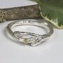 Diamond Forked Twig Wedding Ring, Organic Wedding Band, thumbnail 1 of 9