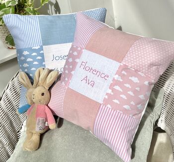 Baby Pink Nursery Name Cushion, 2 of 10