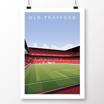 Manchester United Old Trafford Stretford End Poster, 2 of 7