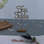 Wooden Cut Out Wedding Table Numbers On Stand, thumbnail 6 of 6