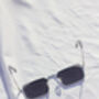 Silver Nose Bridge Angular Rectangle Aviator Sunglasses, thumbnail 5 of 6