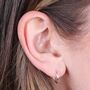 Small Sterling Silver Hoop Earrings, thumbnail 3 of 5