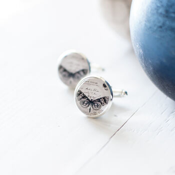 Black And White Butterfly Cufflinks, 3 of 9