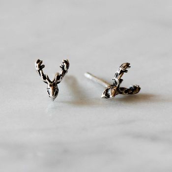 Reindeer Stud Earrings – Silver, 2 of 5