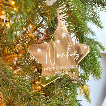 Personalised 'Baby's First Christmas' Tree Decoration, 6 of 7