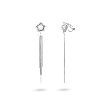 Pearl Star Drop Clip On Earrings, 2 of 3