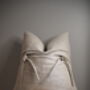 Charcoal Stripe Square Linen Scatter Cushion, thumbnail 4 of 8