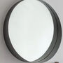 Industrial Circular Mirror With Raised Frame/Shelf, thumbnail 1 of 1