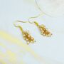 Gold And Silver Plated Small Pearl Dainty Drop Earrings, thumbnail 5 of 6