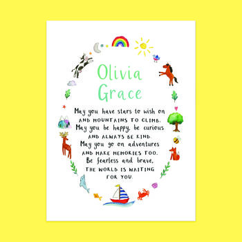 Personalised Wish For Child Baby Card, 8 of 8