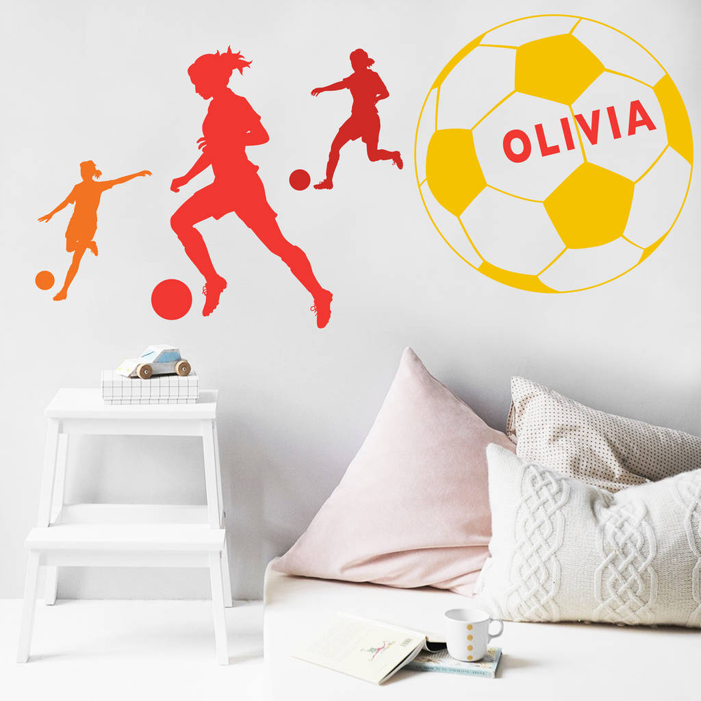 Women's Personalised Football Wall Stickers, 1 of 7