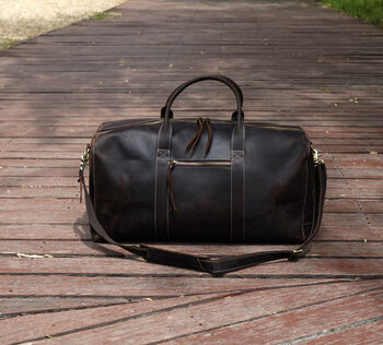 Leather Duffel Oversized Bag, 3 of 7