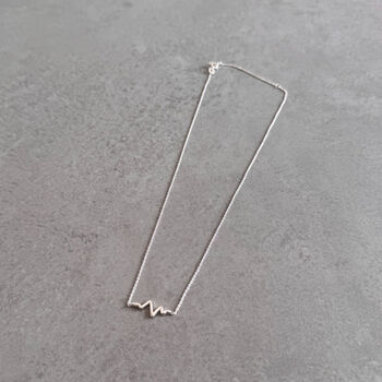 There For You Sterling Silver Heartbeat Necklace – Friendship Gift For Her, 5 of 5