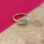 Rough Cut Aquamarine Ring Set In 18ct Gold, thumbnail 2 of 3